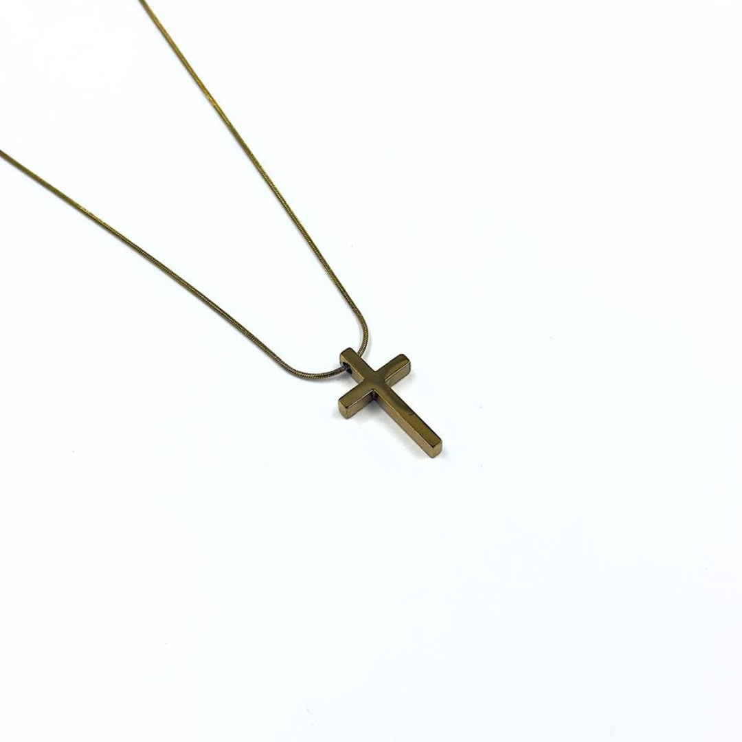 Humble Cross Gold Pendant - House Of Tulam